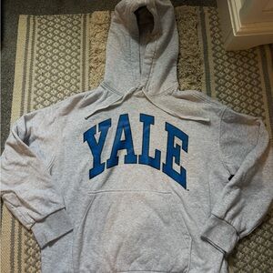H&M Gray Crewneck Sweatshirt with Blue YALE Lettering
